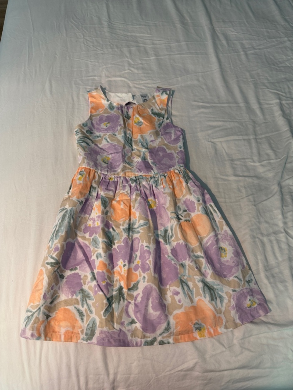Carter's Lavender & Peach Floral Sleeveless Dress